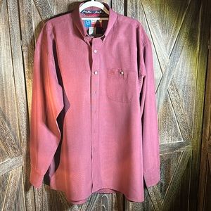 Like New XL Wrangler George Strait LS Maroon button down shirt